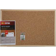 Grün Pinnwände Bi-Office Cork Notice Board 585x385mm Pine, Pine