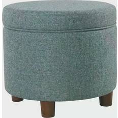 HomePop Round Tweed Seating Stool 18"