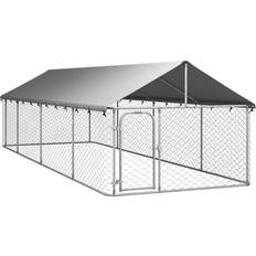 vidaXL Outdoor Dog Kennel with Roof 600x200x150