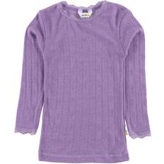 Lila Blusen & Tuniken Joha Wool/Silk Blouse with Lace - Purple ( 16490-197-15203)