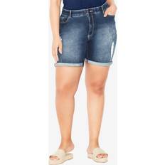 Avenue Women Clothing Avenue Women Plus Giana Ripped Shorts