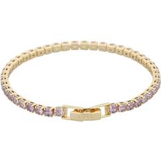 Snö of Sweden London Stone Bracelet - Gold/Purple