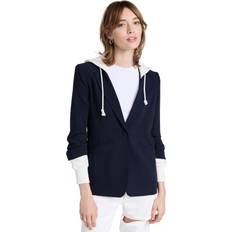 White Blazers Cinq A Sept Khloe Hooded Blazer Navy/ivory