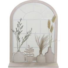 Innredningsdetaljer Dkd Home Decor Crystal Beige MDF Resin Cottage (35 x 10 x 50 cm) Veggspeil