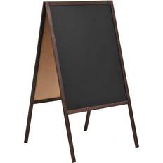Glass Oppslagstavler vidaXL Double-sided Blackboard Cedar Wood Free Standing 60x80 cm Oppslagstavle
