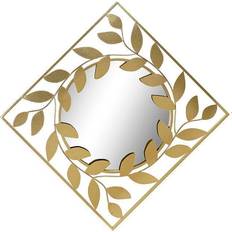 Speil Dkd Home Decor Golden Metal Laurel (120 x 2,5 x 120 cm) Veggspeil