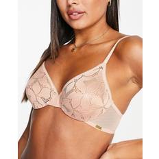 Rot BHs Gossard Glossies - Unlined And See-Through Lace Bra in Pale Pink