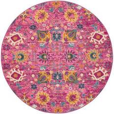 Round dining room rug Nourison Passion Pink 48x48"
