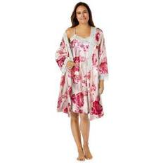 Plus size sleepwear Amoureuse Plus Women's The Luxe Satin Short Peignoir Set in (Size 1X) Pajamas