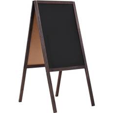Glass Oppslagstavler vidaXL Double-sided Blackboard Cedar Wood Free Standing 40x60 cm Oppslagstavle 40x60cm
