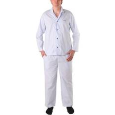 Hugo Boss White Pajamas Hugo Boss Cotton Stripe Long Pyjama Blue/White