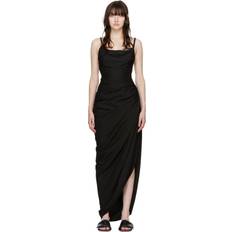 Black - Long Dresses Jacquemus Sleeveless Draped Maxi Dress