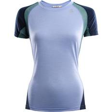 Lilla Overdeler Aclima LightWool Sports T-shirt Woman Impression/Navy Blazer/North Atlantic