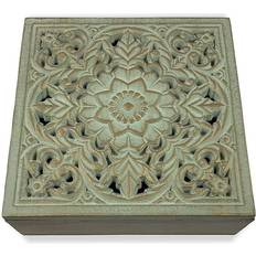 Versa Mandala Wood MDF Jewelry Box - Green