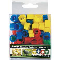 Ryom Båndringe plast ass. 8mm 100 stk