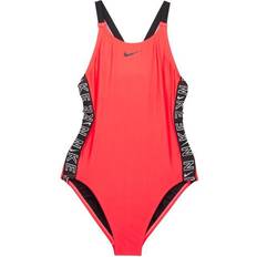 Røde Badedrakter Nike Swim Logo Tape Swimsuit