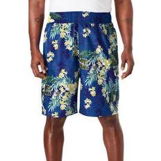 Yellow Swimming Trunks Men's Big & Tall KS Island Flex Cargo Swim Trunks by KS Island in Hibiscus (Size 2XL)