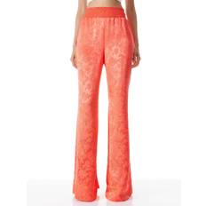 Alice + Olivia Willis Pajama Pant With Piping - Bright Coral