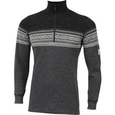 Herre - L - Merinoull - Strikkegensere Aclima DesignWool Marius Mock Neck with Zip Man - Norefjell