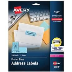 Blue Labels Avery High-visibility Permanent Laser Id Labels, 1 X 2 5/8, Pastel Blue, 750/pack AVE5980 Blue