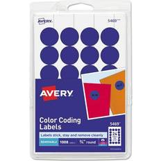 Avery Office Supplies Avery 5469 3/4" Dark Blue Round Removable Write-On Printable Labels 1008/Pack