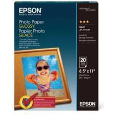 Epson Photo Paper Epson Glossy Photo Paper, 8.5" x 11" 20/Pack (S041141) White