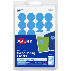 Blue Label Makers & Labeling Tapes Avery 5461 3/4" Light Blue Round Removable Write-On Printable Labels 1008/Pack