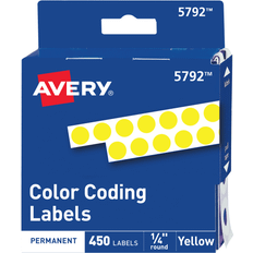 Avery Dennison Round Color-Coding Labels 1/4 Round 450 Labels Perman