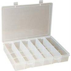 Small plastic box SP6CLEAR 6.75 x 6.75 x 1.75 in. Small Plastic Compartment Box Clear 6 Compartments