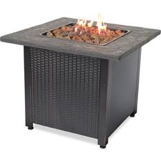 Gas outdoor fire pit table Endless Summer LP Gas Outdoor Fire Pit with Resin Mantel