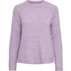 Little Pieces Girl's Lpjuliana Ls O-neck Knit Noos Bc Tw Sweater - Purple Rose