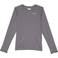 Columbia Boy's PFG Terminal Tackle Triangle Logo Long Sleeve Shirt - City Grey/Cool Grey