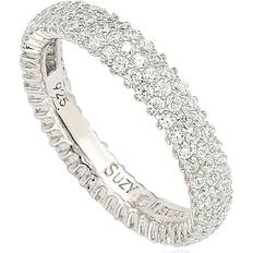 Suzy Levian Eternity Band Ring - Silver/Transparent