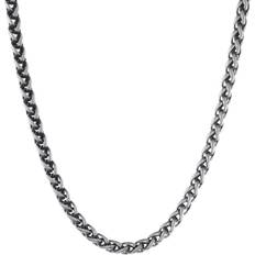 Necklaces Lynx "Men's Stainless Steel Wheat Chain Necklace, 18" Yellow"