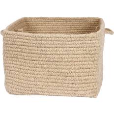 Colonial Mills Chunky Natural Wool Square Braided Unisex Storage Box