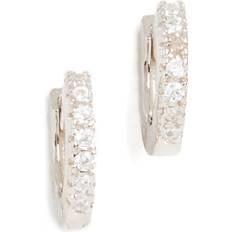 Earrings Adinas Jewels Cubic Zirconia Mini Huggie Hoop Earrings