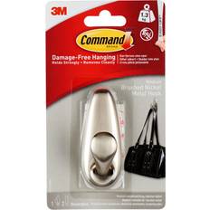 Bildekroker Command 3M Nickel effect Metal Hook (H)65mm (W)96mm (Max)0.45kg Bildekrok