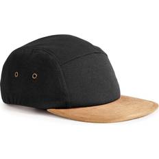 Røde Capser Beechfield Suede Peak Panel Baseball Cap (One Size) (Black)