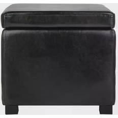 Black Pouffes Safavieh Jonathan Pouffe 17"