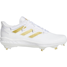 Adidas Adizero Afterburner 8 Cleats M - Cloud White/Gold Metallic/Cloud White