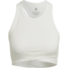 Adidas Women's Yoga Studio Wrapped Rib Tank Top - Off White