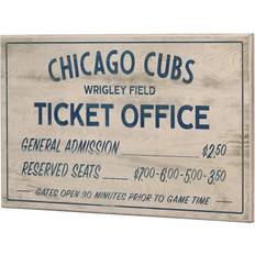 Open Road Brands Chicago Cubs 10" x 17" Ticket Office Wood Sign