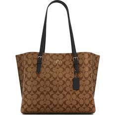 Coach CE627 Mollie Tote With Heart Cherry Print In Gold/Chalk