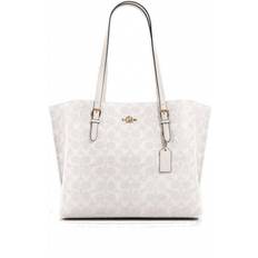 Coach Mollie Tote In Signature Canvas - Gold/Chalk/Glacierwhite