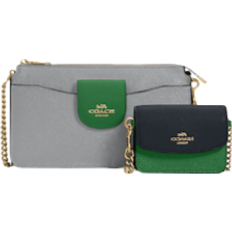 Coach Poppy Crossbody with Card Case Set - IM/Kelly Green Multi