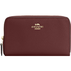 Coach Medium Id Zip Wallet - Gold/Wine