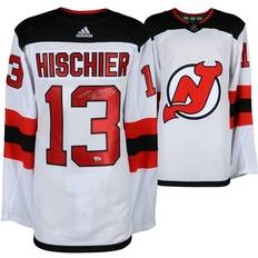 Men's adidas Nico Hischier White New Jersey Devils Away Authentic