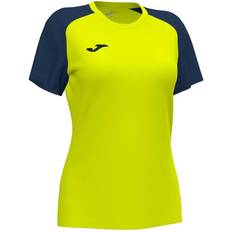 Joma T-shirt Short Sleeve Woman Academy IV - Fluorescent Yellow/Navy Blue