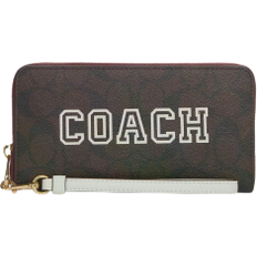 Coach Long Zip Around Wallet in Signature Canvas