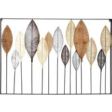 Glass Wall Decor Olivia & May 9th Pike(R) Large Leaves Sculpture Grey